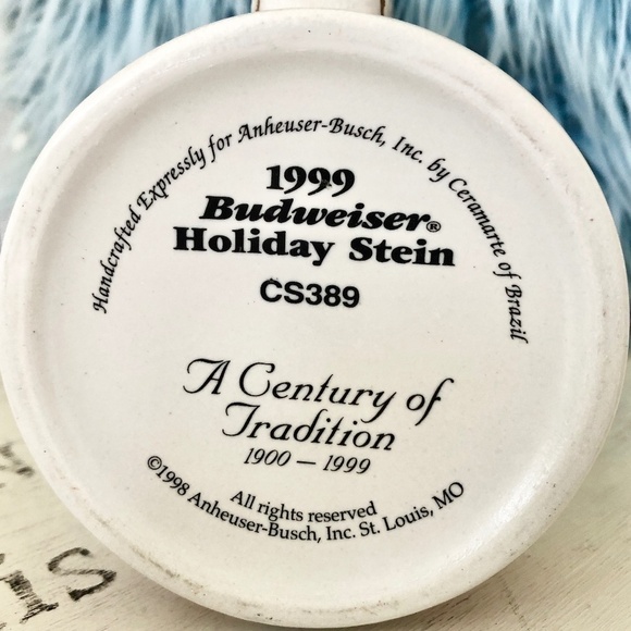 Budweiser, Vintage, 1999, Mug, Beer Stein, Holiday Stein, Nice Condition - Picture 10 of 11